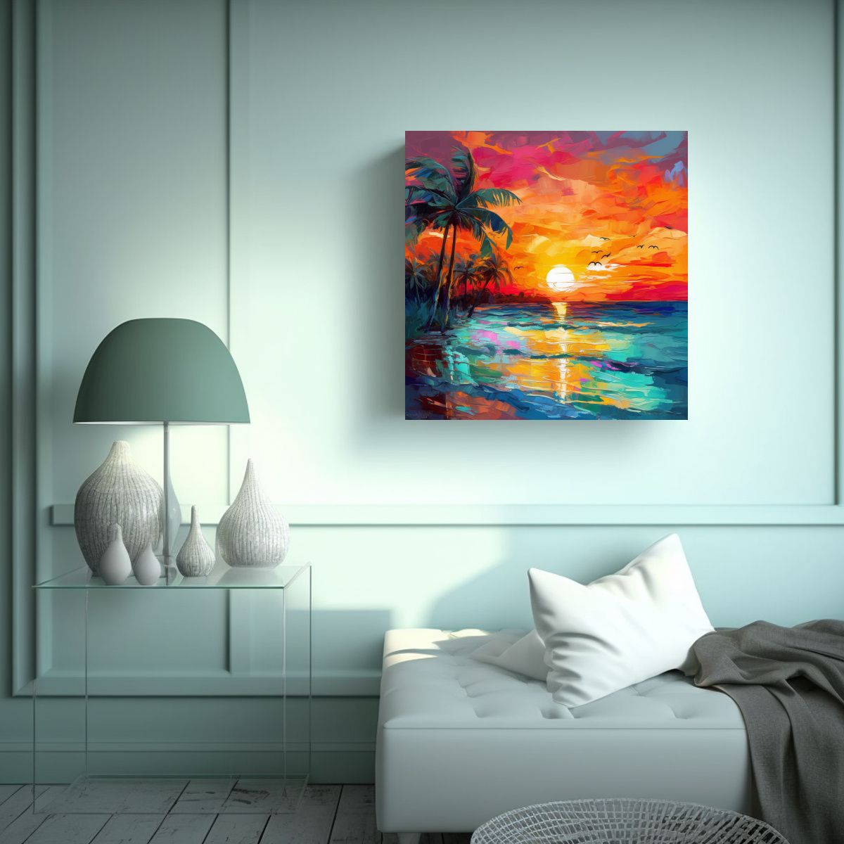 GENERICO - Tela En Bastidor Impreso Arte Urbano Abstracto 90x90 Cm