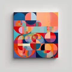 GENERICO - Cuadro Decorativo Para Cocina Con Círculos 70x70 Cm