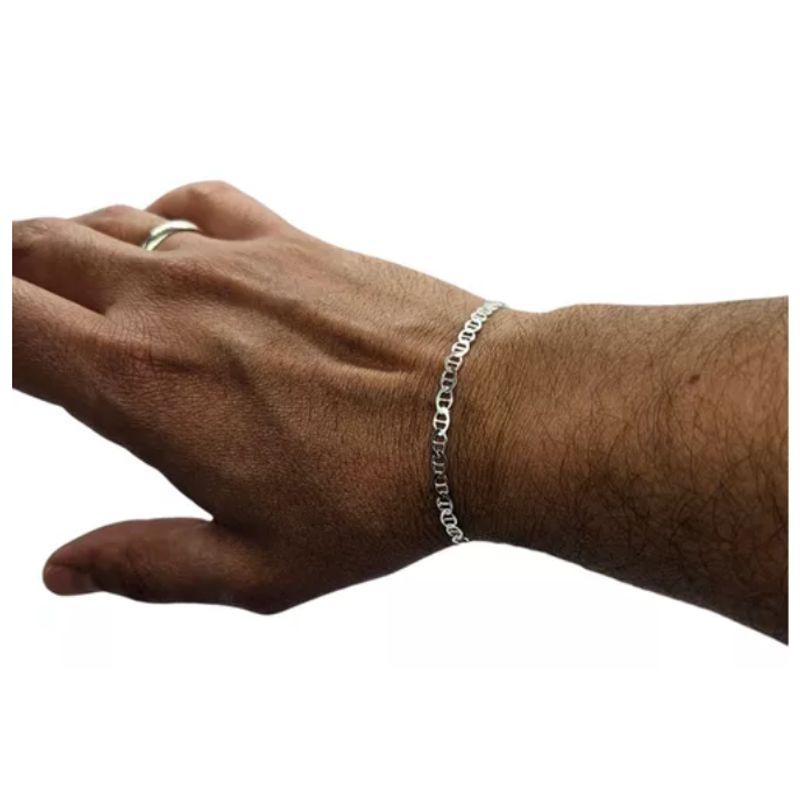 GENERICO - Pulsera Hombre Gucci Plata Italiana 925 4mm
