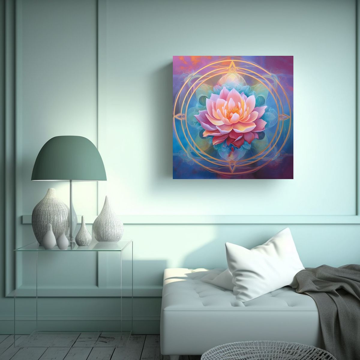 GENERICO - Crear Lienzo Floral En Colores Fotorealistas Para 50x50 Cm