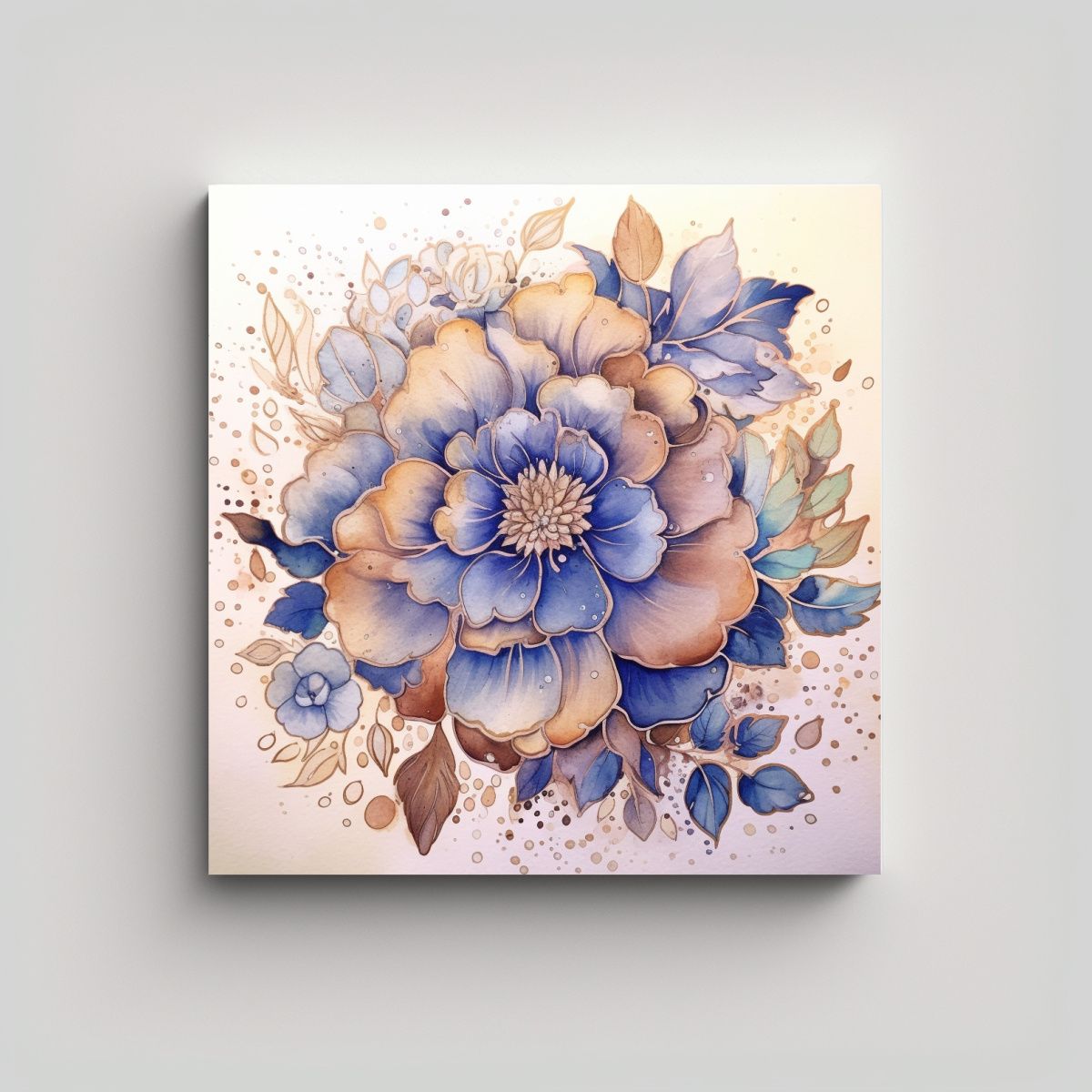 GENERICO - Creatividad En Tela: Cuadro Decorativo De Flores 90x90 Cm