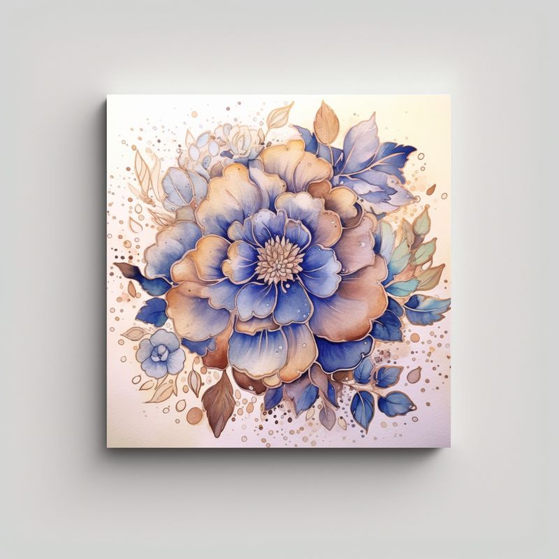 GENERICO - Creatividad En Tela: Cuadro Decorativo De Flores 70x70 Cm