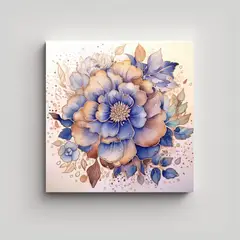 GENERICO - Creatividad En Tela: Cuadro Decorativo De Flores 50x50 Cm