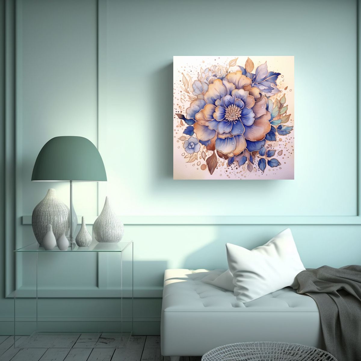 GENERICO - Creatividad En Tela: Cuadro Decorativo De Flores 80x80 Cm