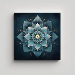 GENERICO - Mandala Voladora En Lienzo Conceptual Para Salón 80x80 Cm