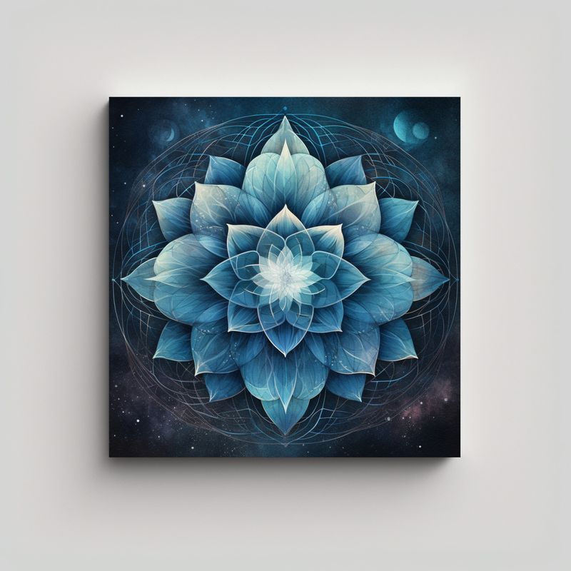GENERICO - Mandala Floral Volando: Arte De Pared Inspirador 70x70 Cm