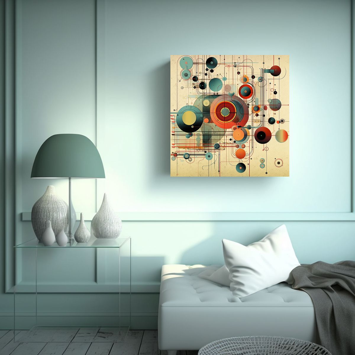 GENERICO - Cuadros De Pared Temática Retro Moderna Estilo 50x50 Cm