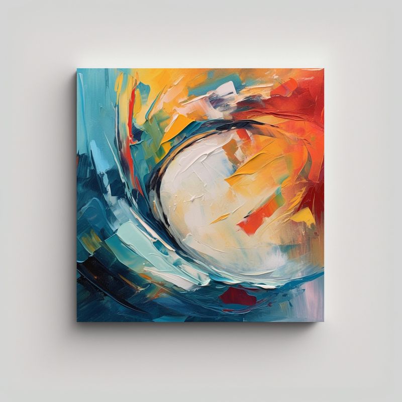 GENERICO - Cuadro Decorativo Abstracto De Esperanza En Tela 80x80 Cm