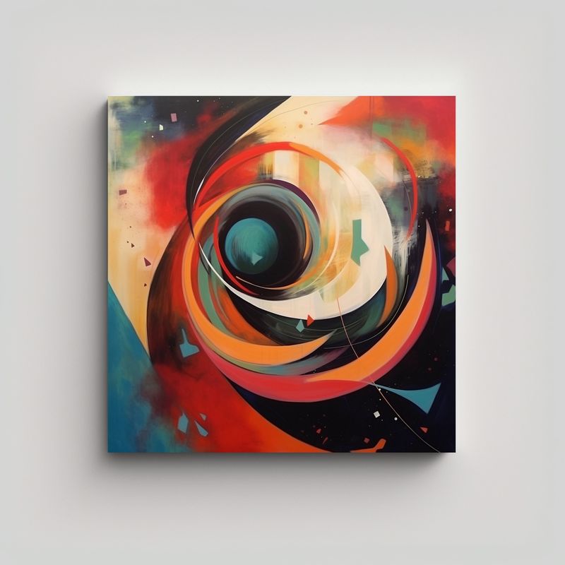 GENERICO - Pintura Abstracta Arte Concepto Bonito Inspirada 60x60 Cm
