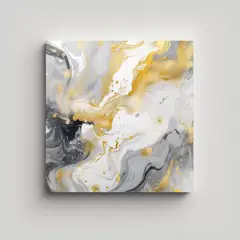 GENERICO - Fondo Mármol Plata Y Oro De La Obra Maestra De 50x50 Cm
