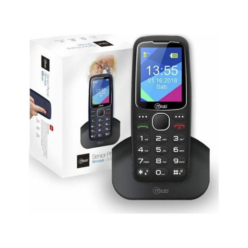 MLAB - Celular Senior Slim Sos Negro