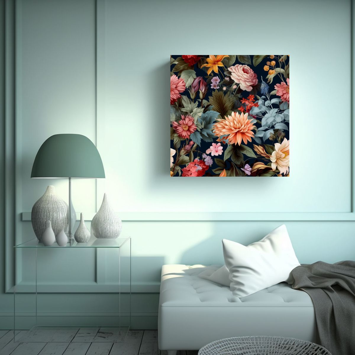 GENERICO - Cuadros De Flores Botánicas De Alta Resolución: 40x40 Cm