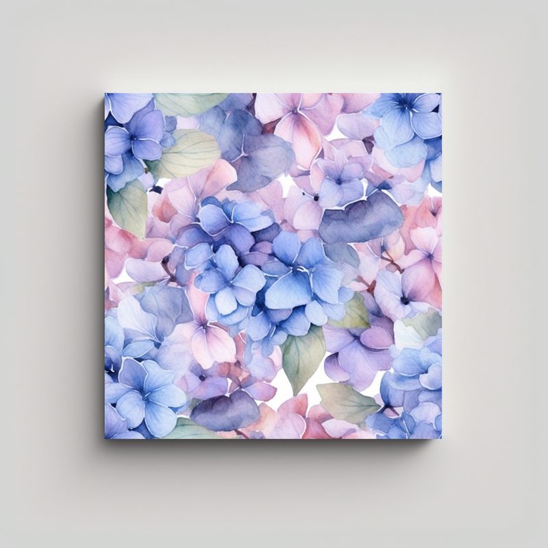 GENERICO - Cuadro Decorativo Hydrangea Macrophylla: Concepto 70x70 Cm