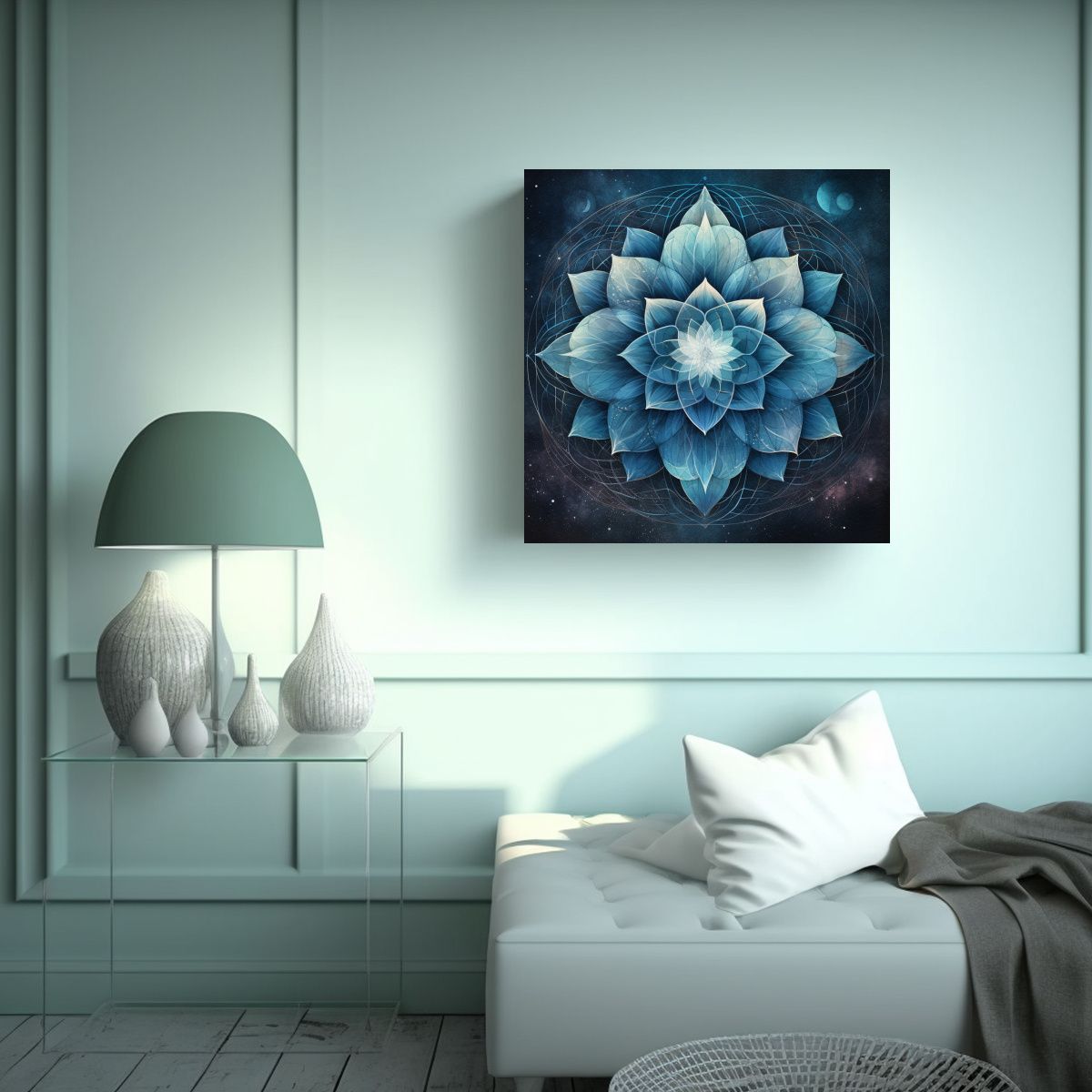 GENERICO - Mandala Floral Volando: Arte De Pared Inspirador 30x30 Cm