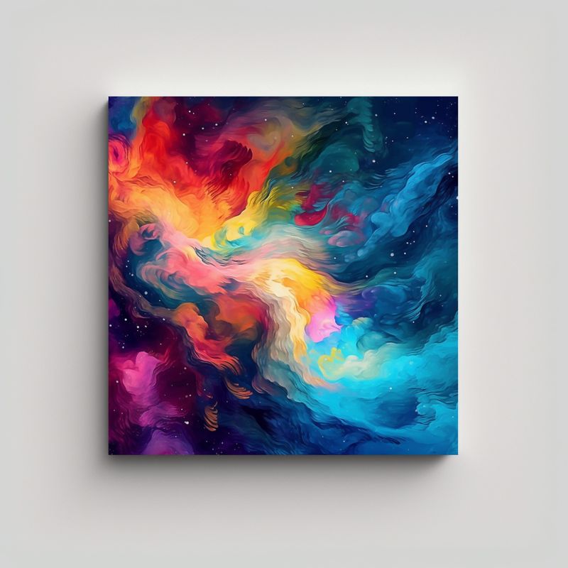 GENERICO - Arte De Pared Vintage Con Fondo Multicolor 60x60 Cm