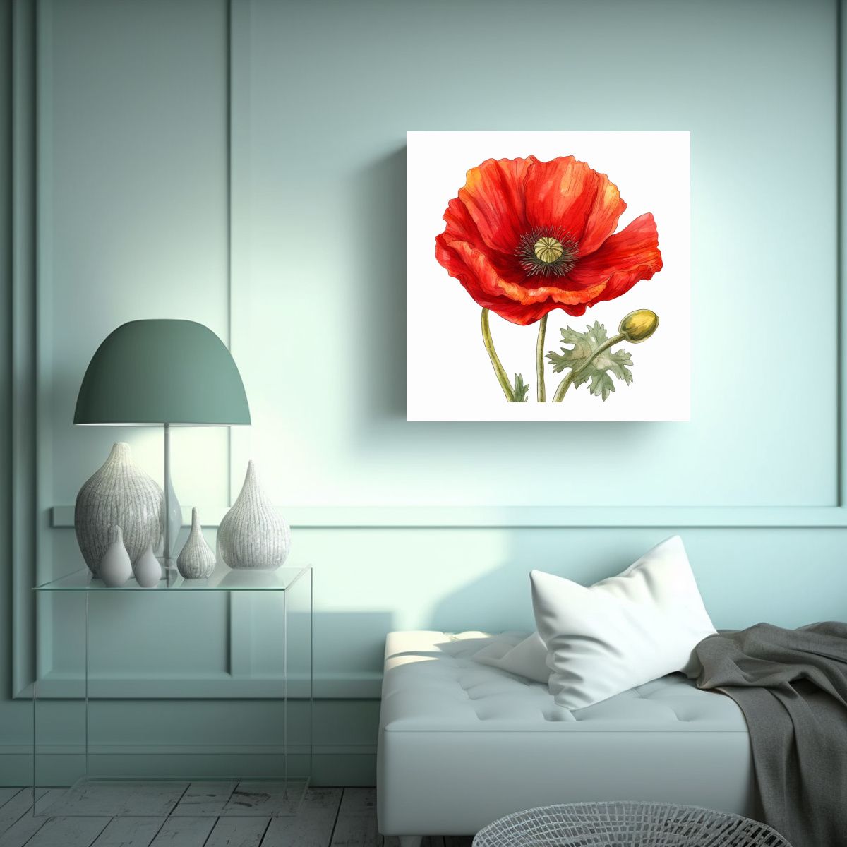 GENERICO - Composición De Reflejo En Lienzo: Ilustración 80x80 Cm