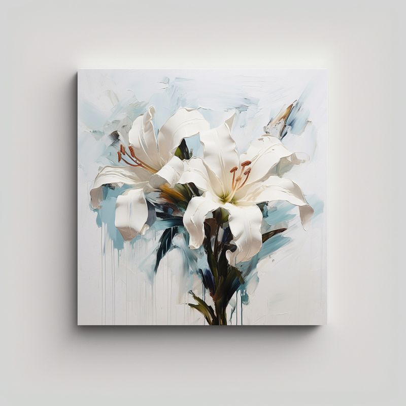 GENERICO - Diseño De Cuarto: Arte Expresionista De Ramo De 90x90 Cm