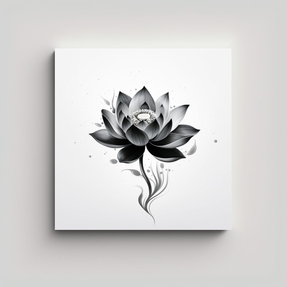 GENERICO - Cuadro Decorativo De Cocina: Artístico Loto 80x80 Cm