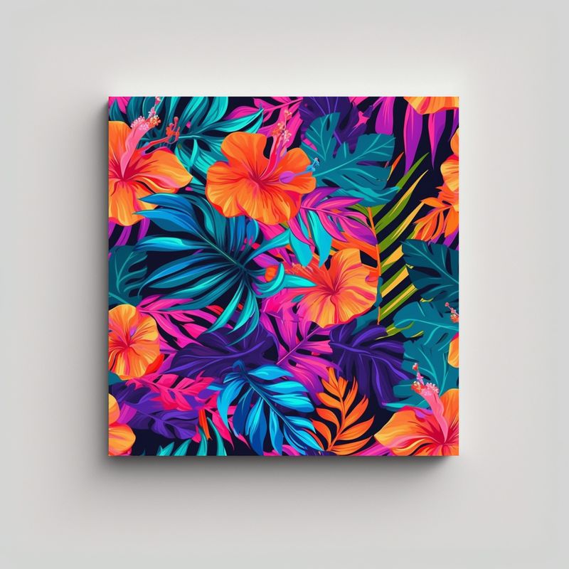GENERICO - Cuadros Decorativos Con Concepto Canva: Jardín 40x40 Cm