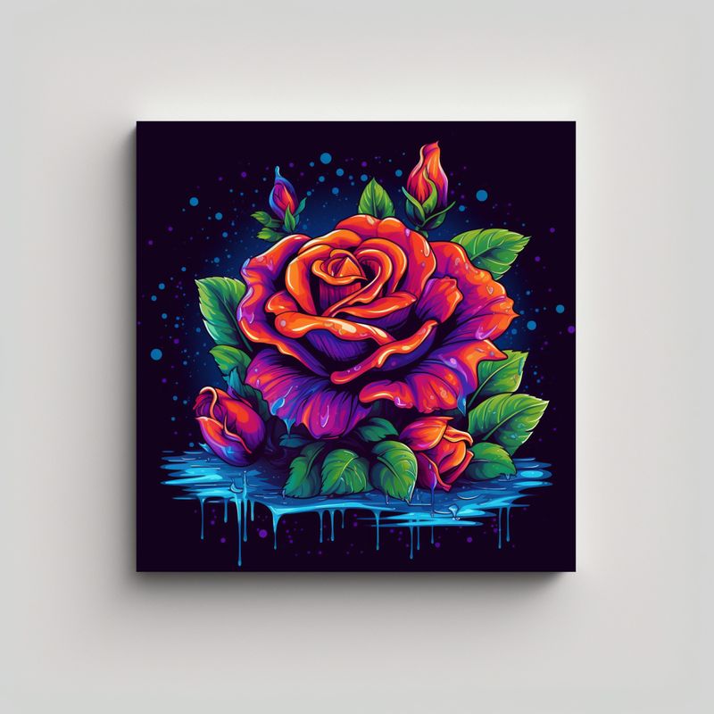 GENERICO - Imágenes Vectoriales Estilo 80s: Galería De 90x90 Cm