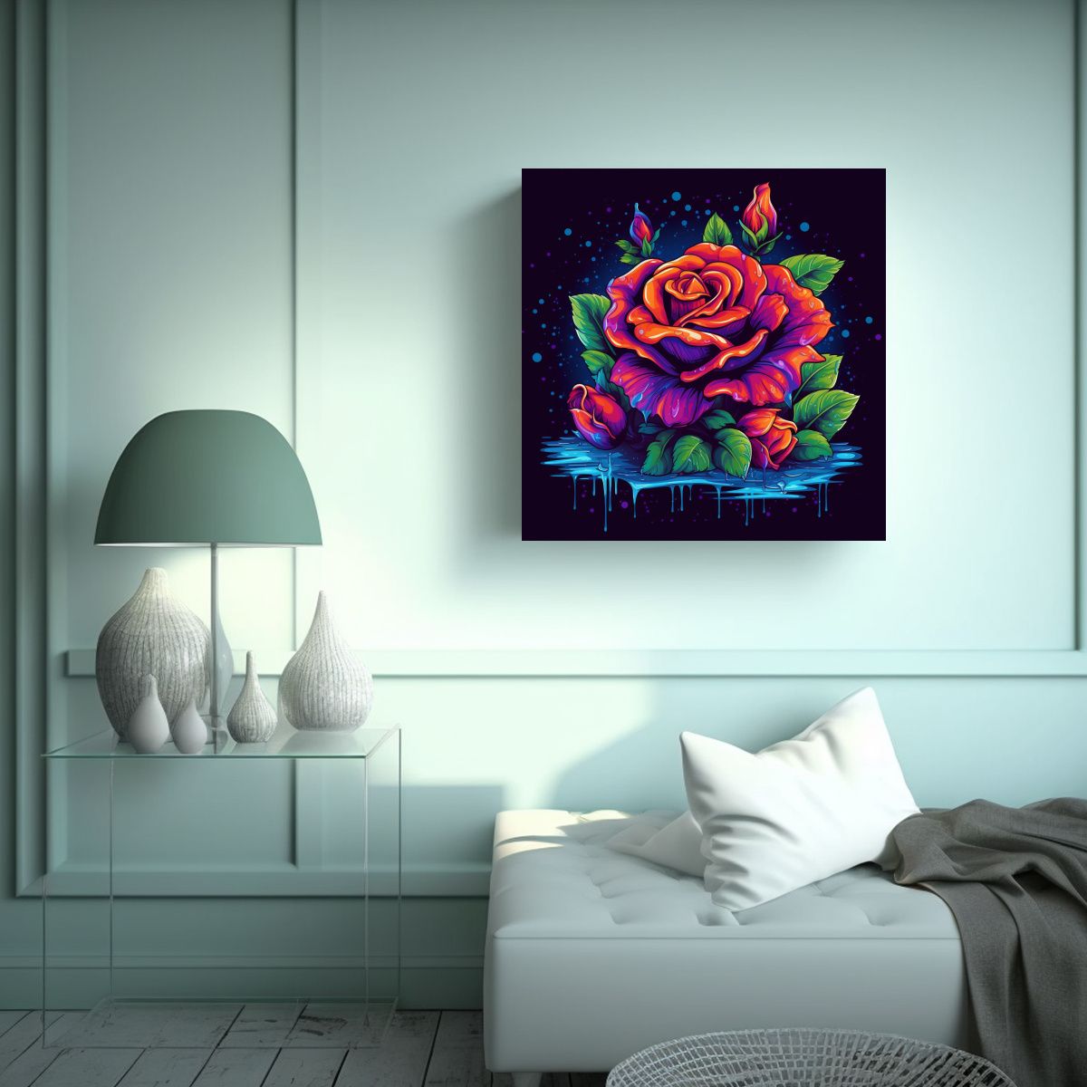 GENERICO - Imágenes Vectoriales Estilo 80s: Galería De 80x80 Cm.