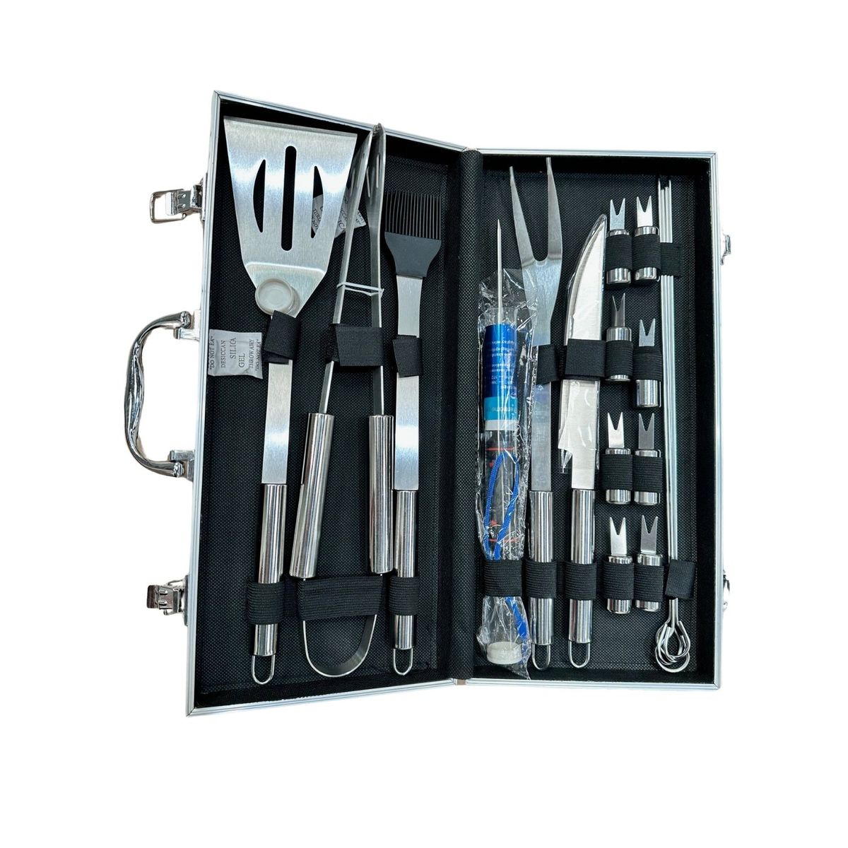 TOLVA - Set maleta metal para asado 15 piezas