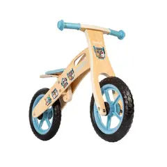 GENERICO - Bicicleta De Equilibrio Aprendizaje Madera Robot Celeste