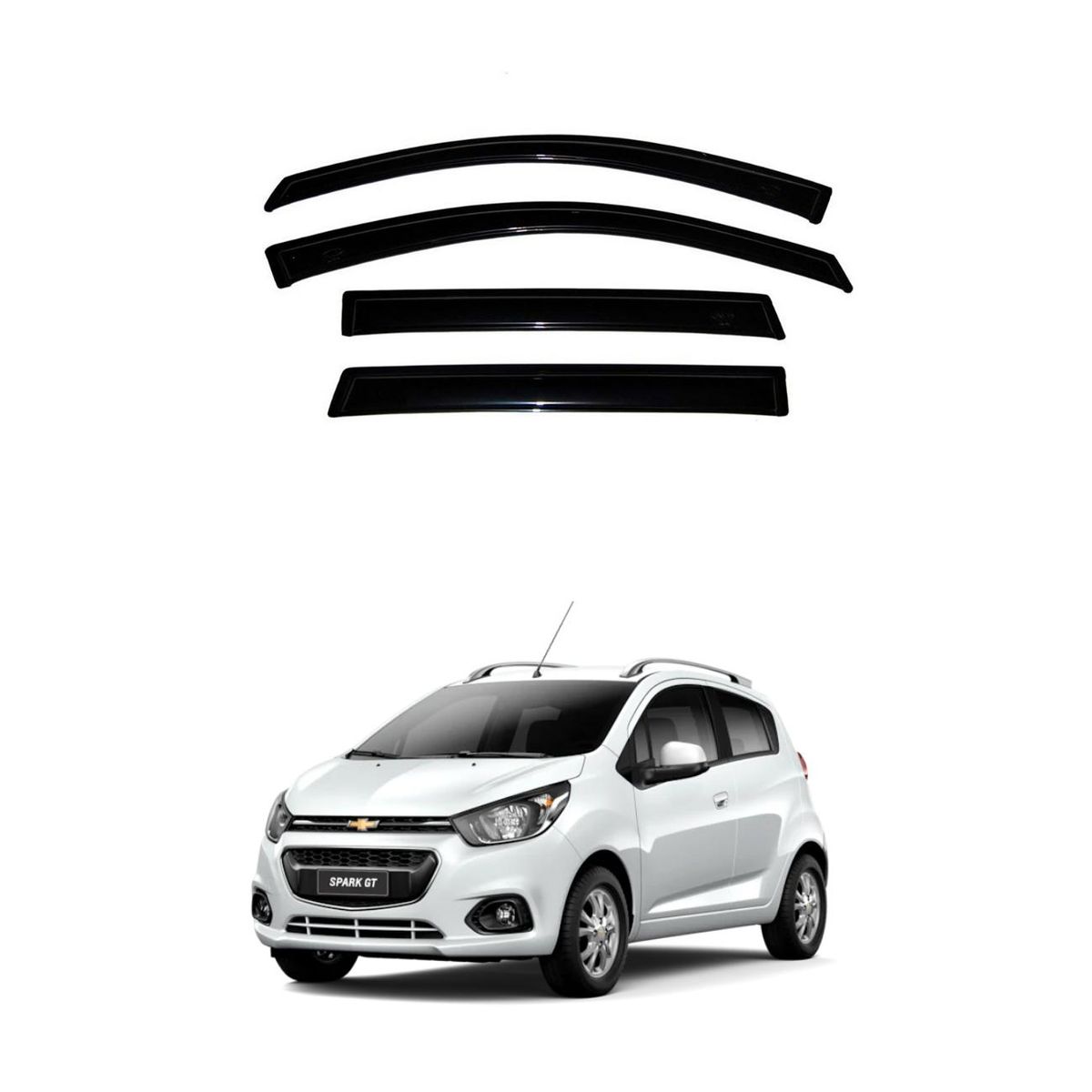 GENERICO - Deflector aleta bota agua acrílico negro spark gt 2018 2020