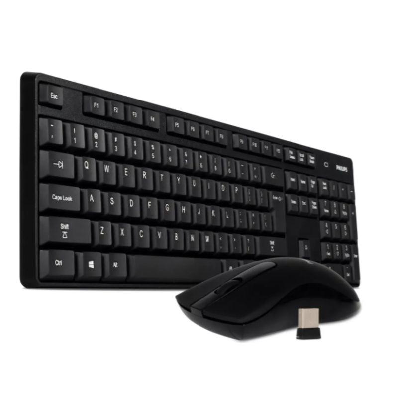 PHILIPS - Kit Teclado y Mouse Inalámbrico Philips SPT6501B Negro