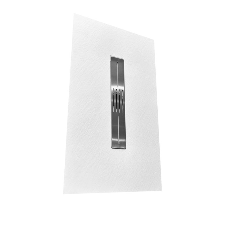 GENERICO - Receptaculo de ducha Blanco SMC 100X70X26cm Textura Piedra Artificial