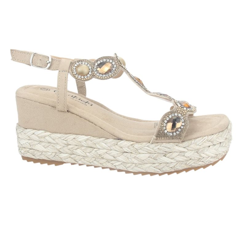 CHALADA - Sandalia Mujer Taupe Plataforma Chalada Pole-1
