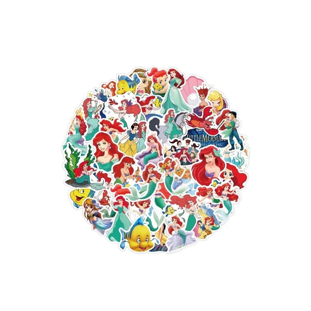 GENERICO - Stickers Pegatinas La Sirenita 50 Unidades