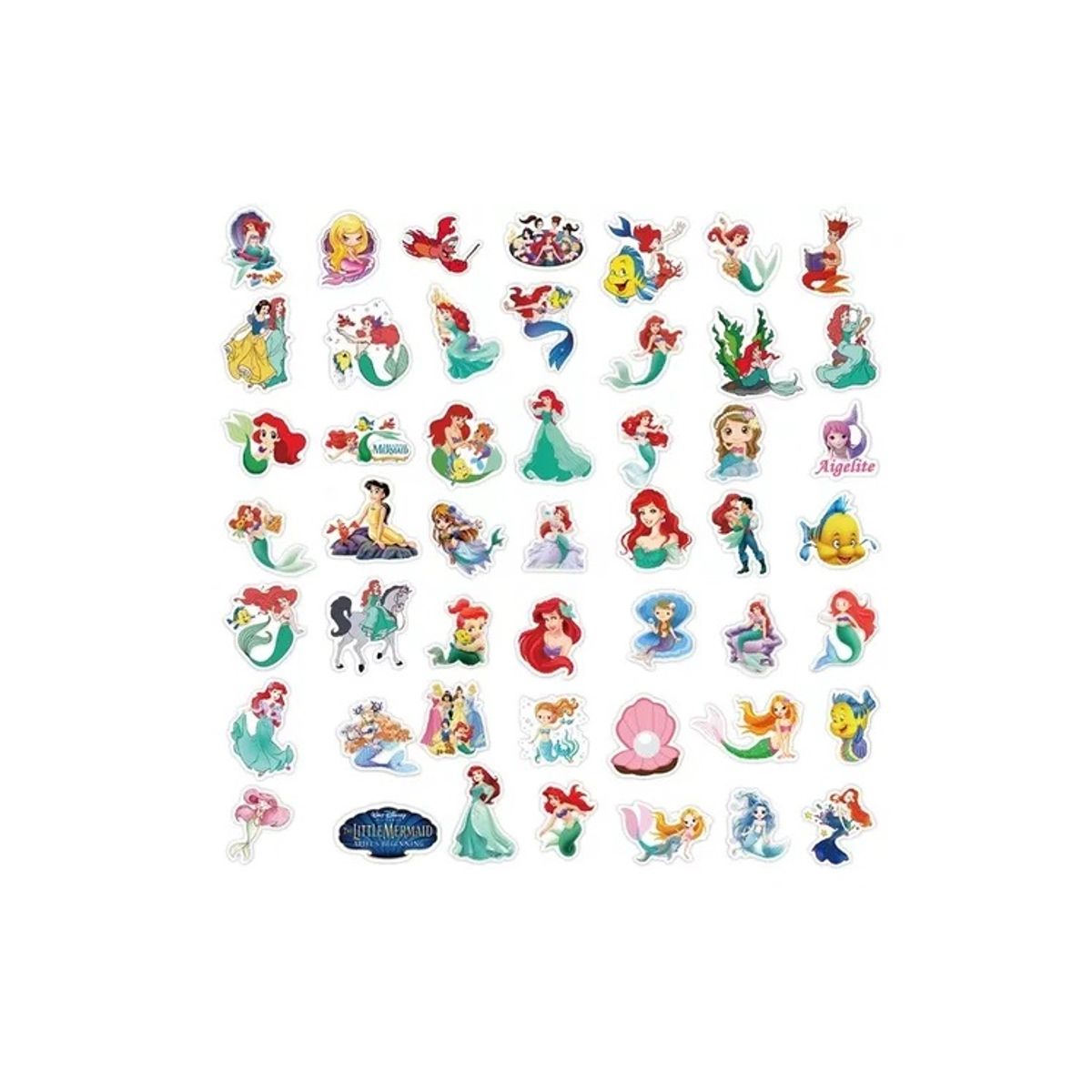 GENERICO - Stickers Pegatinas La Sirenita 50 Unidades