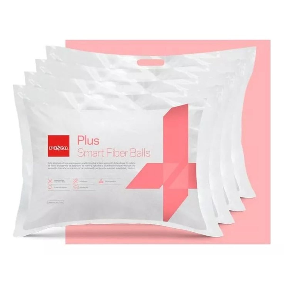 ROSEN - Pack 4 Almohadas Rosen Plus Americana 50 X 70 Cm