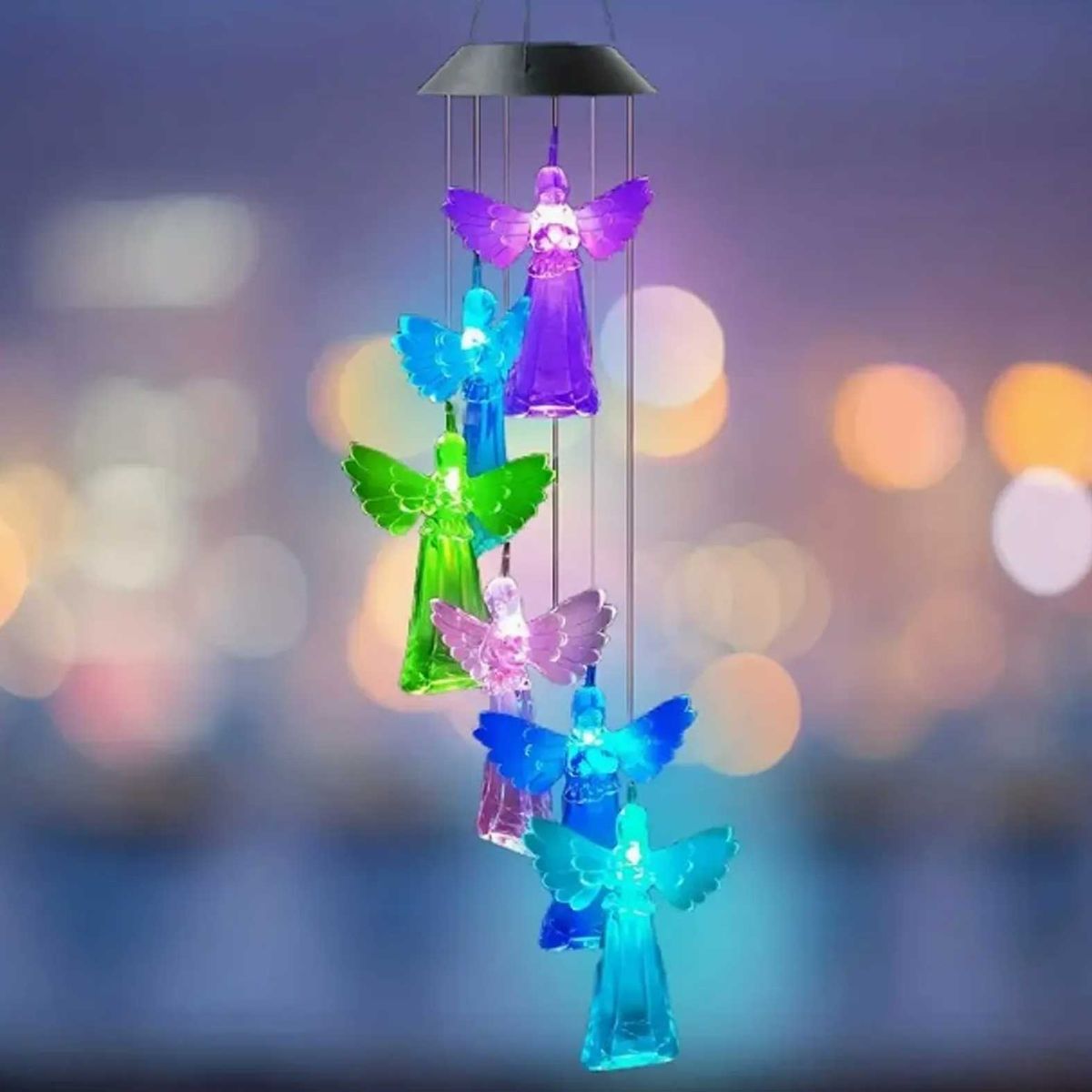 GENERICO - Campana de Viento Led Solar Angel- AS0551