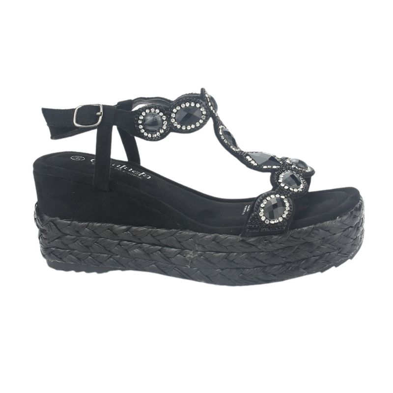 CHALADA - Sandalia Mujer Negro Plataforma Chalada Pole-1
