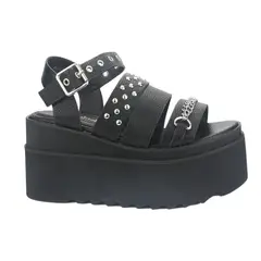 CHALADA - Sandalia Mujer Negro Plataforma Vex-5