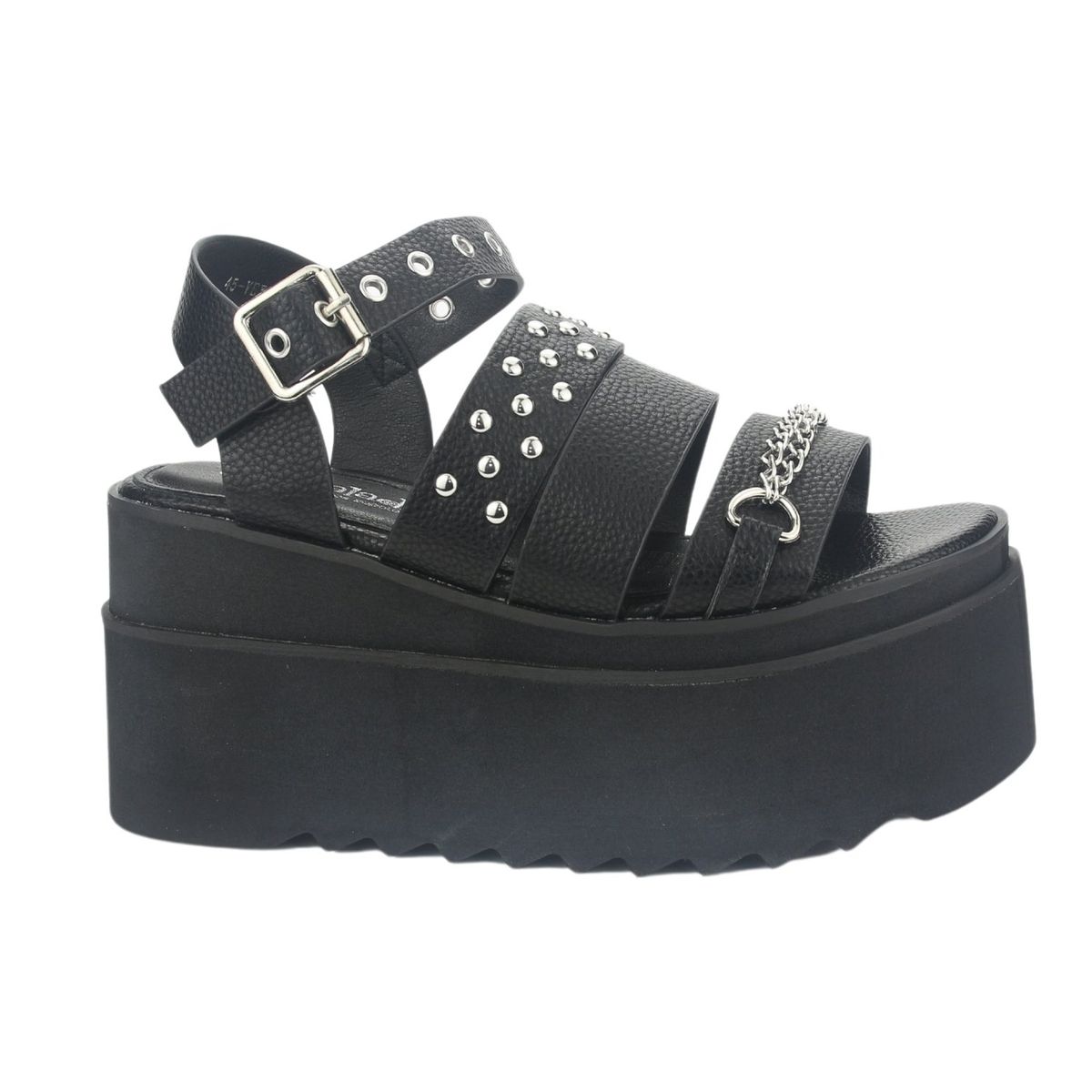 CHALADA - Sandalia Mujer Negro Plataforma Chalada Vex-5