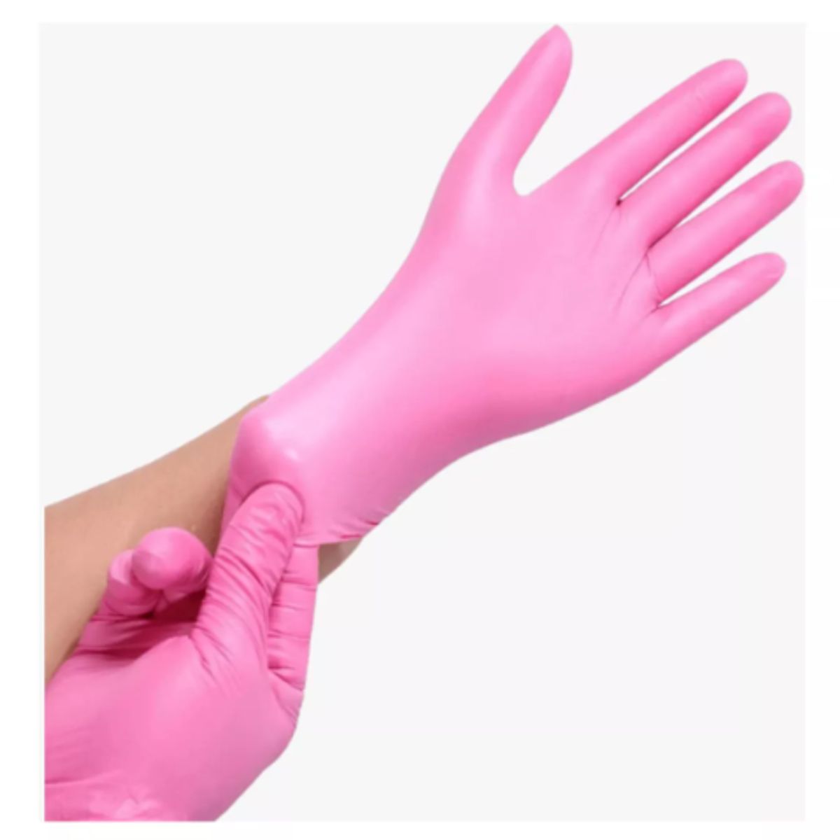 CLEANCARRIER - Guante Nitrilo Rosado Clean Carrier 100 Unidades Color Rosa Talla M