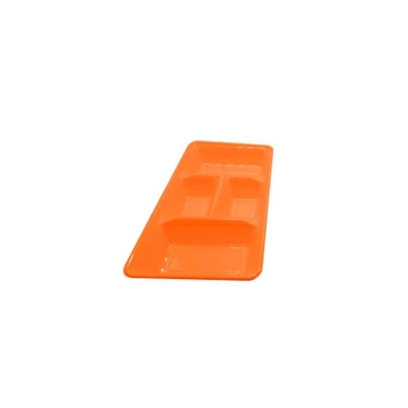 GENERICO - Bandeja Rectangular Naranja 2pcs 35x18cm