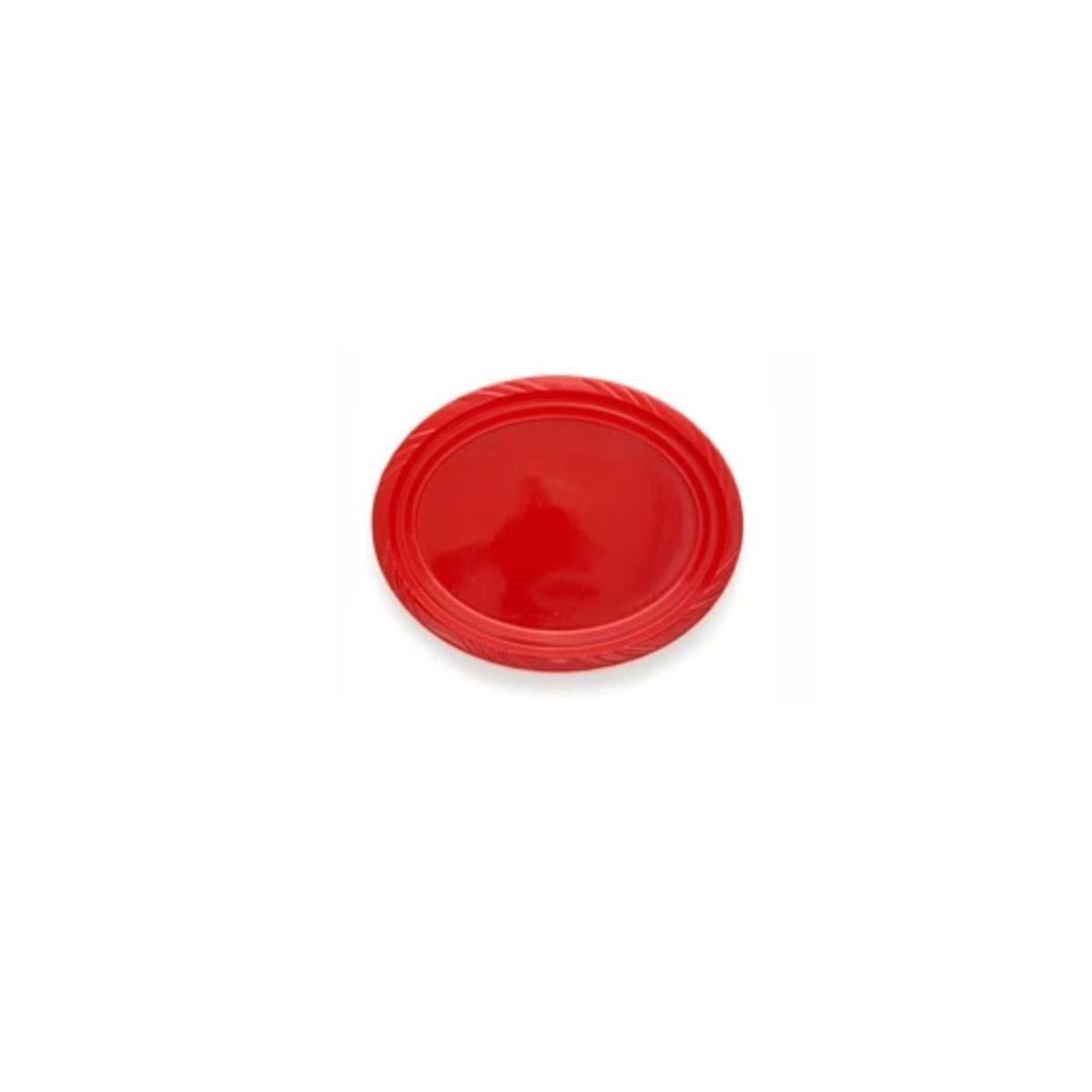 GENERICO - Bandeja Plástica Ovalada Rojo 5pcs