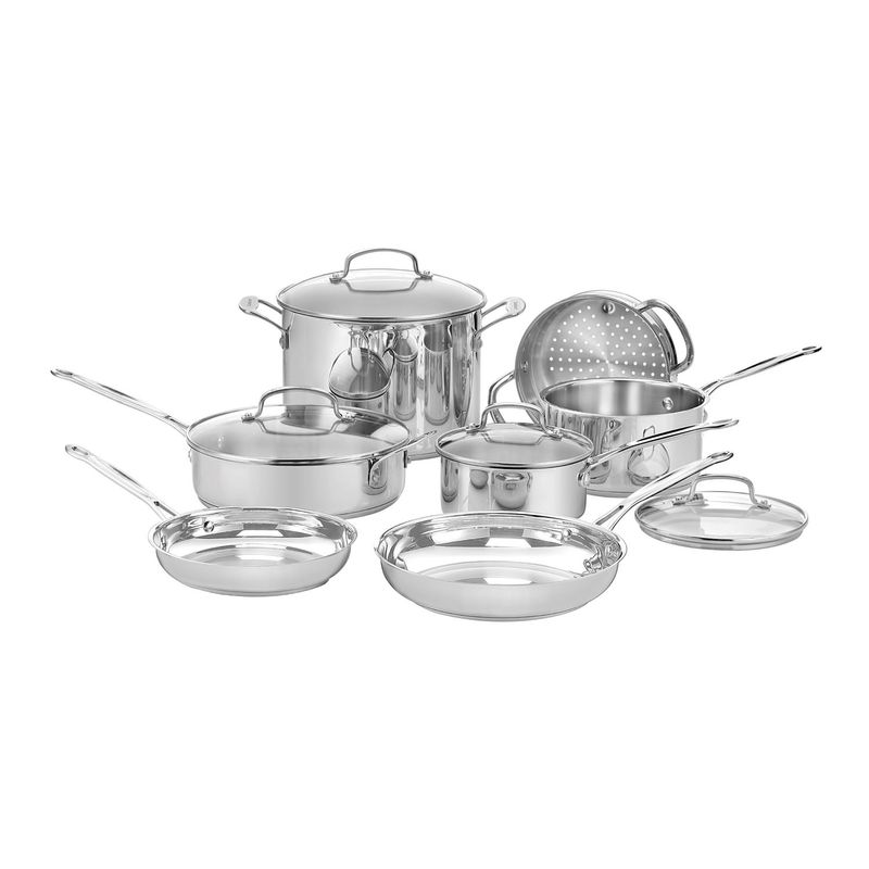 CUISINART - Set de Ollas de Acero Inoxidable de 11 pcs Chef ́s