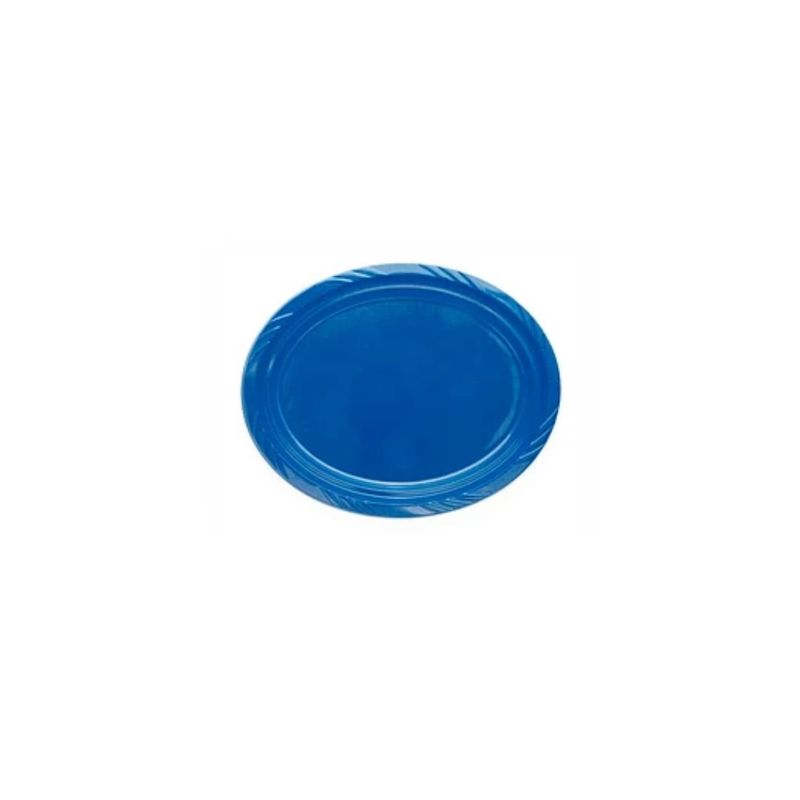 GENERICO - Bandeja Plástica Ovalada Azul 5pcs