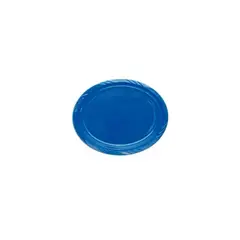 GENERICO - Bandeja Plástica Ovalada Azul 5pcs