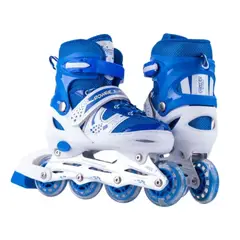 GENERICO - Patines Lineales Ajustables Azul Talla S 29 a 33