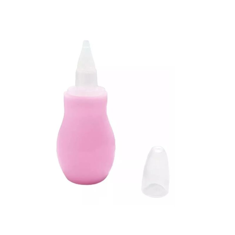GENERICO - Aspirador Nasal  Manual Saca Mocos Flemas Pediátrico Rosa