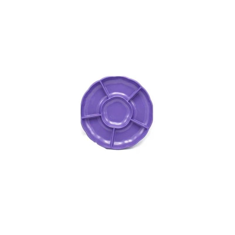 GENERICO - Bandeja Morada Tipo Flor 3pcs 30cm