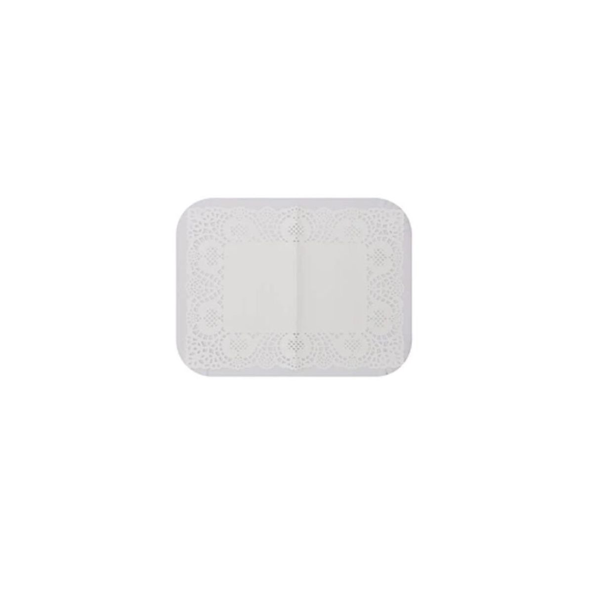 GENERICO - Bandeja Cuadrada Blanca 4+4pcs Con Papel Secante