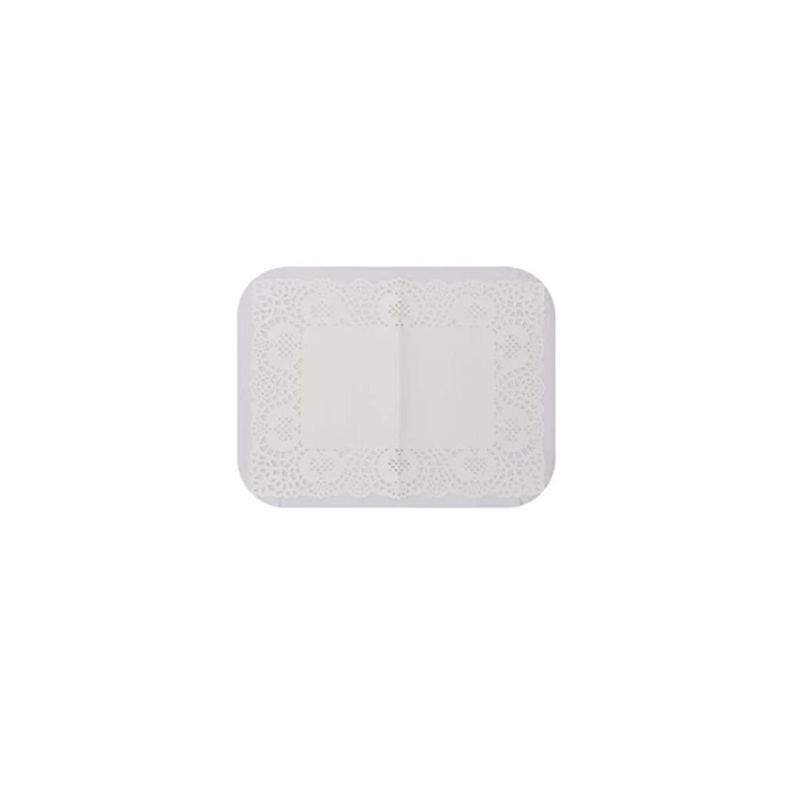 GENERICO - Bandeja Cuadrada Blanca 4+4pcs Con Papel Secante