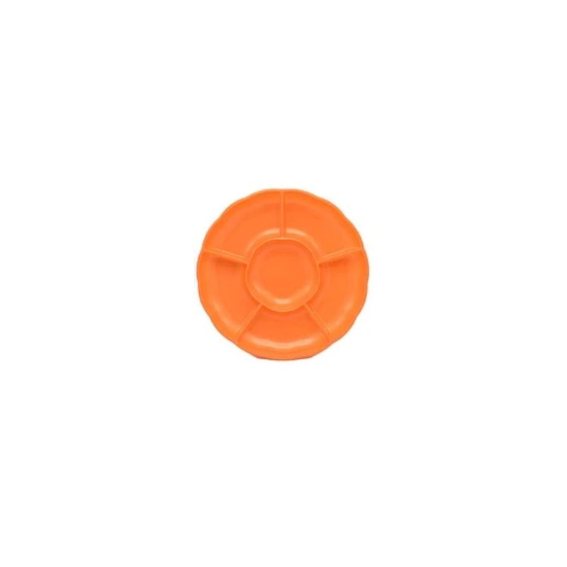 GENERICO - Bandeja Naranjada Tipo Flor 3pcs 30cm